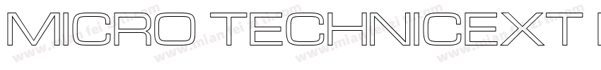 Micro TechnicExt Regular字体转换